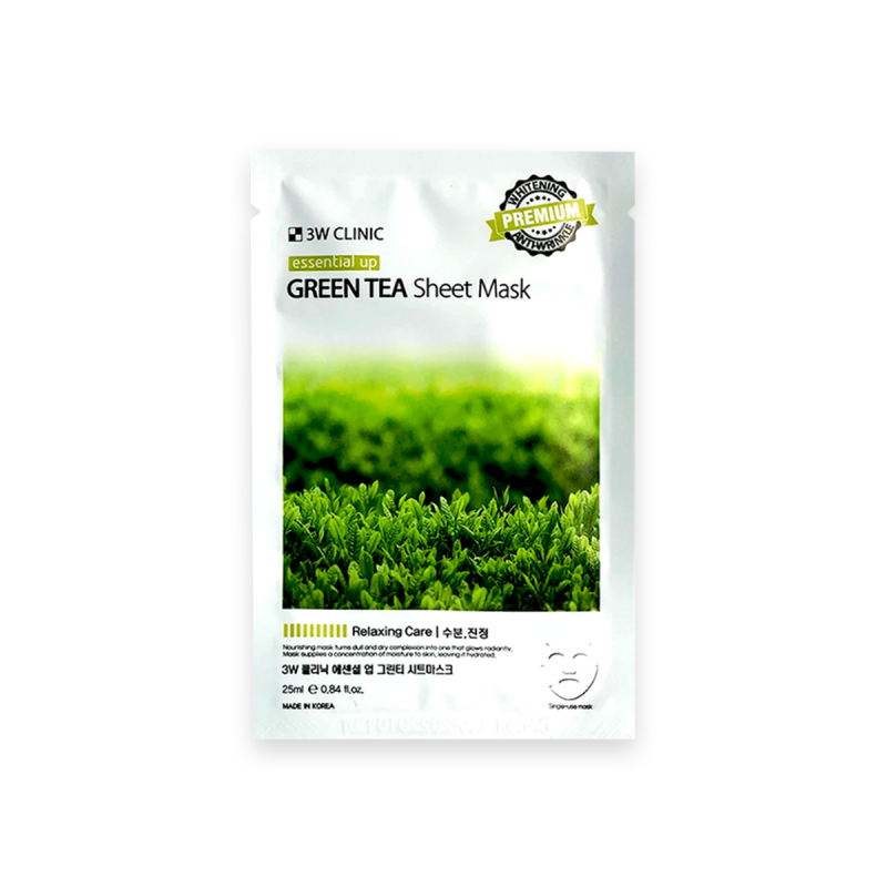 3W Clinic Essential Up Green Tea Sheet Mask (25ml) Elegance