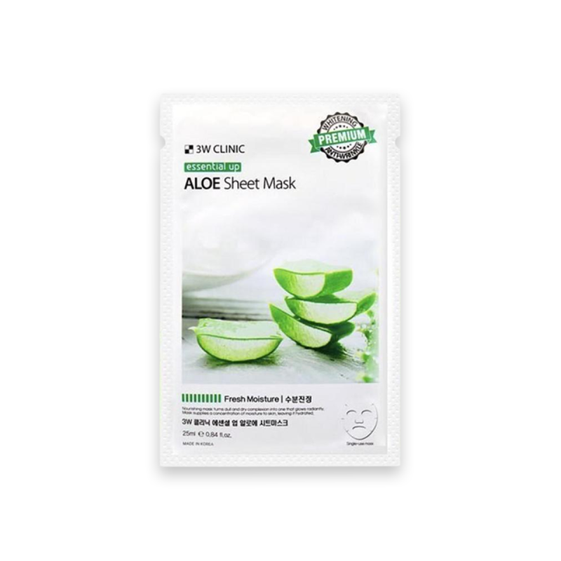 3W Clinic Essential Up Aloe Sheet Mask (25ml) Elegance