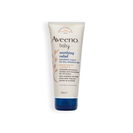 Aveeno Baby Soothing Relief Emollient Cream for dry sensitive skin 200ml Elegance