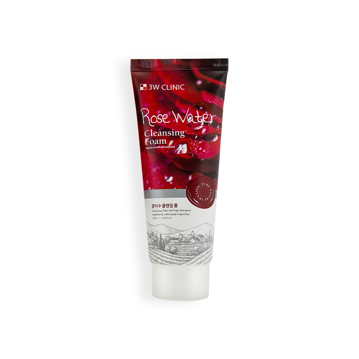 3w Clinic Rose Water Cleansing Foam 100ml Elegance
