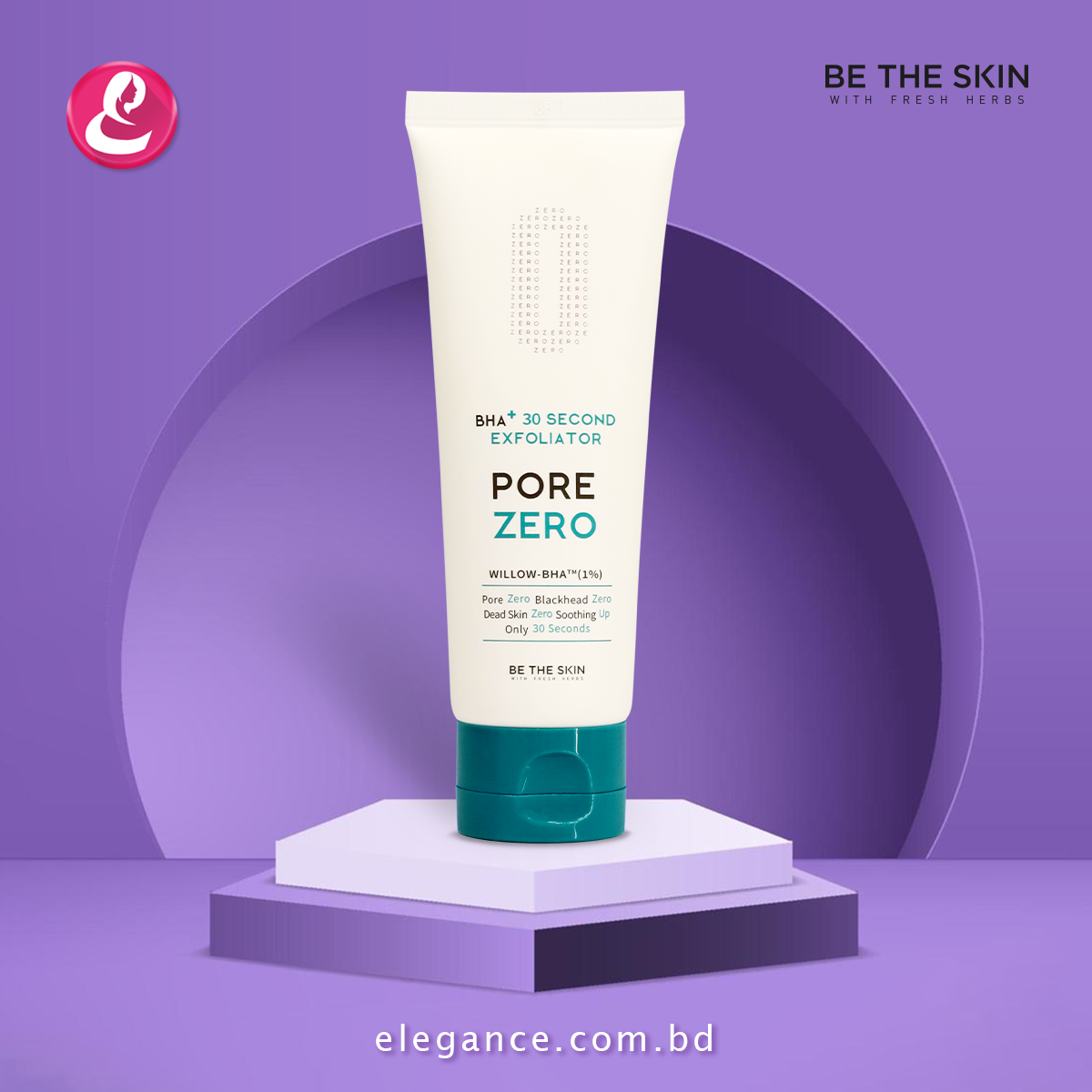 BE THE SKIN BHA+ PORE ZERO 30 SECOND EXFOLIATOR 100g Elegance