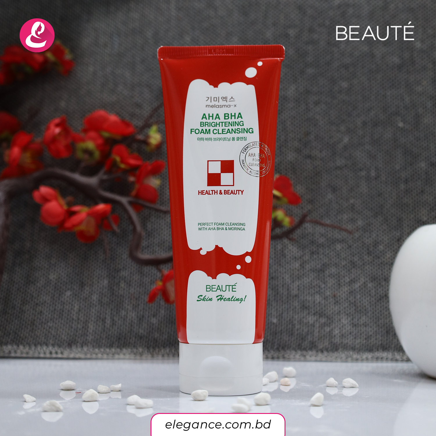 Beaute Melasma X Aha-Bha Brightening Foam Cleansing (160ml) Elegance