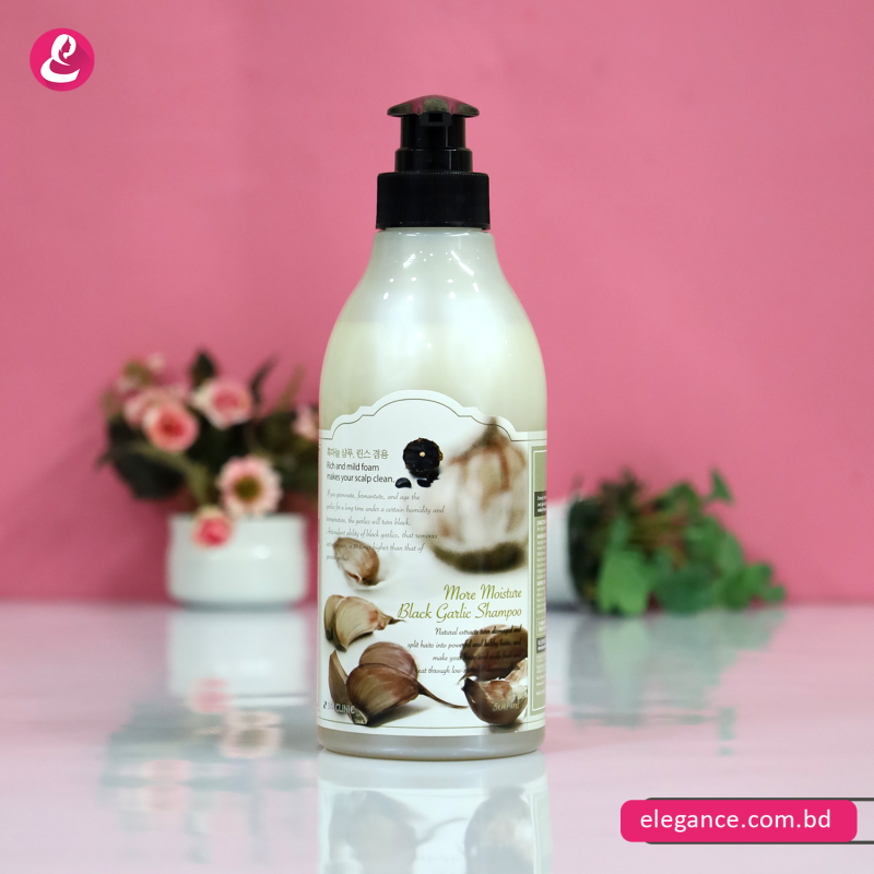 3w clinic more moisture black garlic shampoo 500ml Elegance
