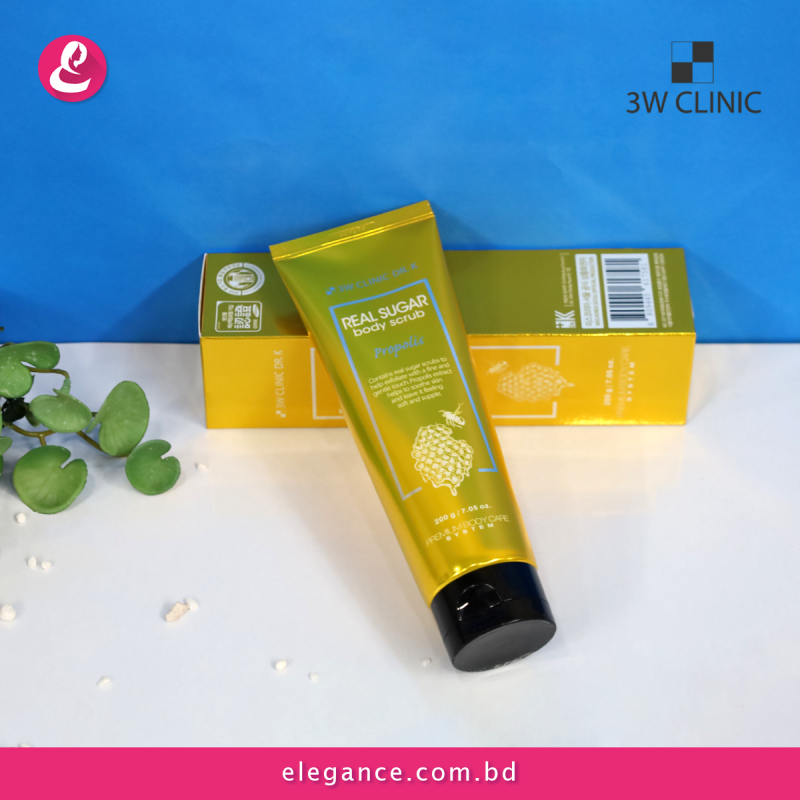 3W CLINIC DR.K REAL SUGAR PROPOLIS BODY SCRUB (200gr) Elegance
