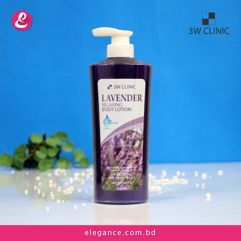 3W clinic relaxing body lotion- lavender-550ml Elegance