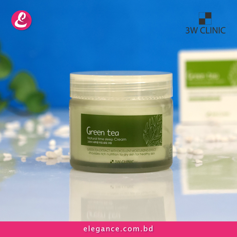 3W CLINIC GREEN TEA NATURAL TIME SLEEP CRAEM 70g Elegance