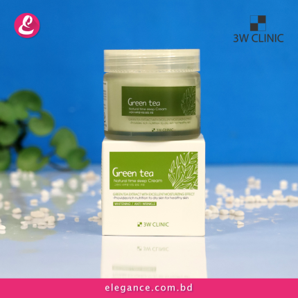 3W CLINIC GREEN TEA NATURAL TIME SLEEP CRAEM 70g Elegance