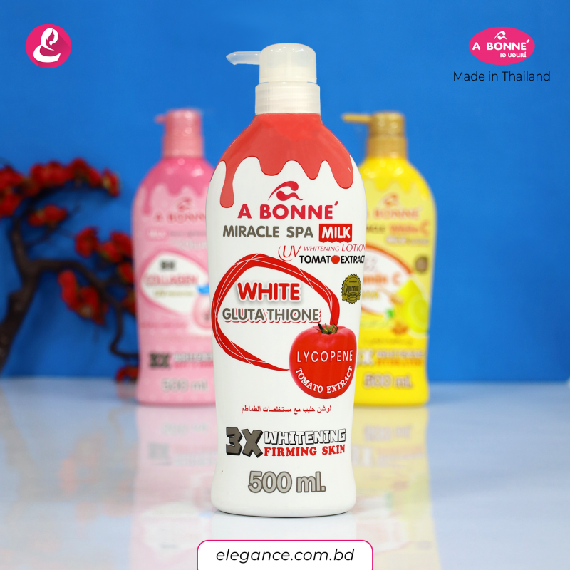 A Bonne Miracle Spa Milk Tomato Extract Whitening Lotion With Glutathion - 500ml Elegance