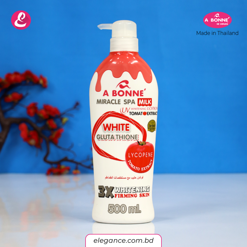 A Bonne Miracle Spa Milk Tomato Extract Whitening Lotion With Glutathion - 500ml Elegance