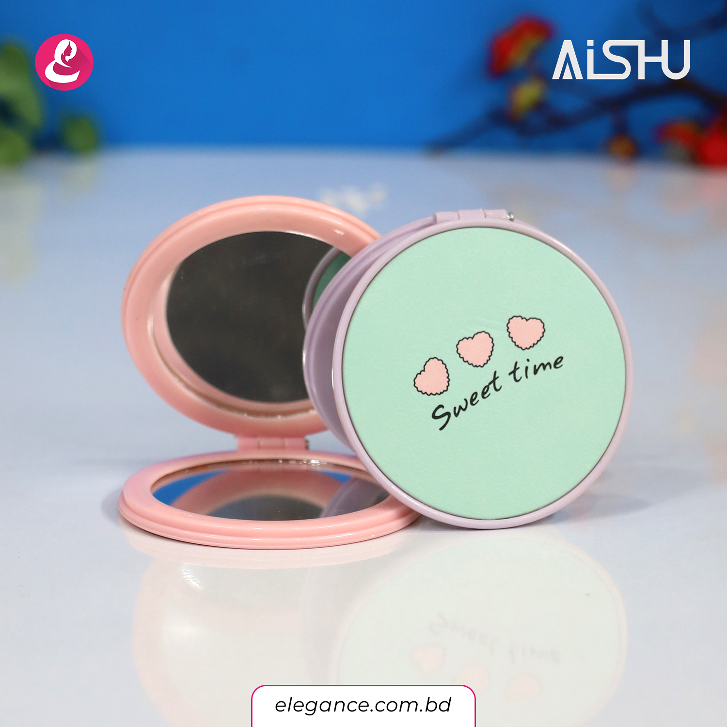 AiSHU Super Pocket Mirror Round Elegance