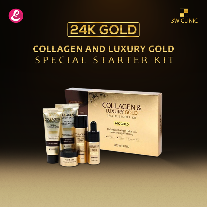 3W Clinic Collagen and Luxury Gold Special Starter Kit 24K