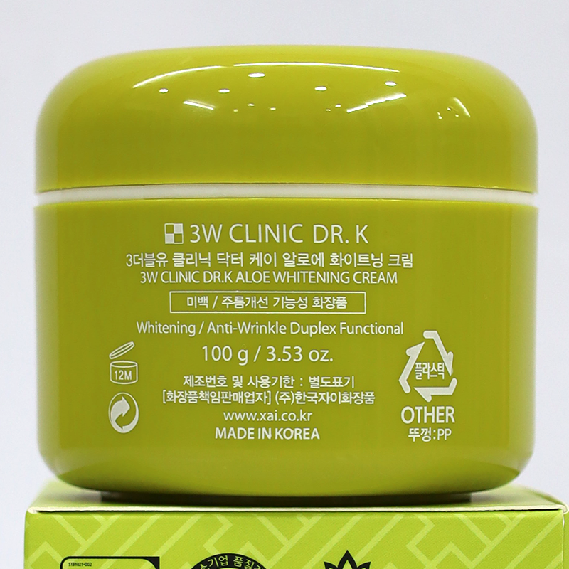 3W Clinic Dr. K Aloe Whitening Cream (100ml) Elegance